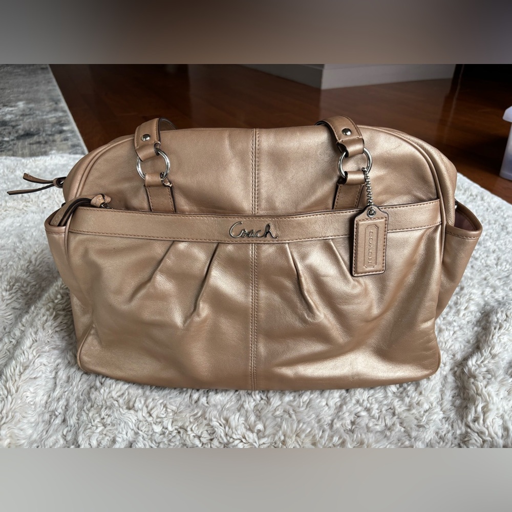 Coach Metallic Gold Shoulder Bag